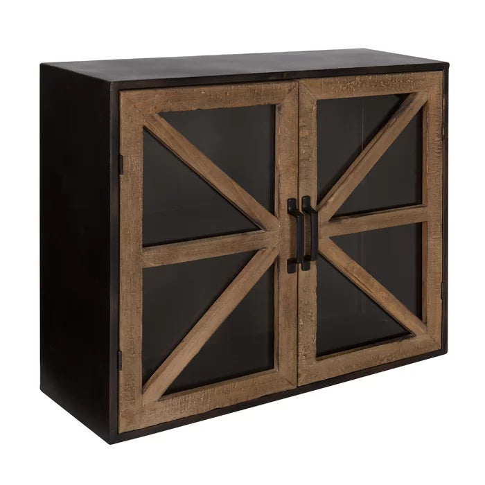 Thadine 19.75'' Tall Wood 2 - Door Accent Cabinet Wall-Mounted Storage Cabinet