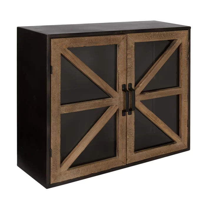Thadine 19.75'' Tall Wood 2 - Door Accent Cabinet Wall-Mounted Storage Cabinet
