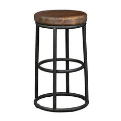 Reclaimed Wood and Iron Stool - Counter height/Counter Height - 23-28 in. Offer A Charming Industrial Touch to your Bar