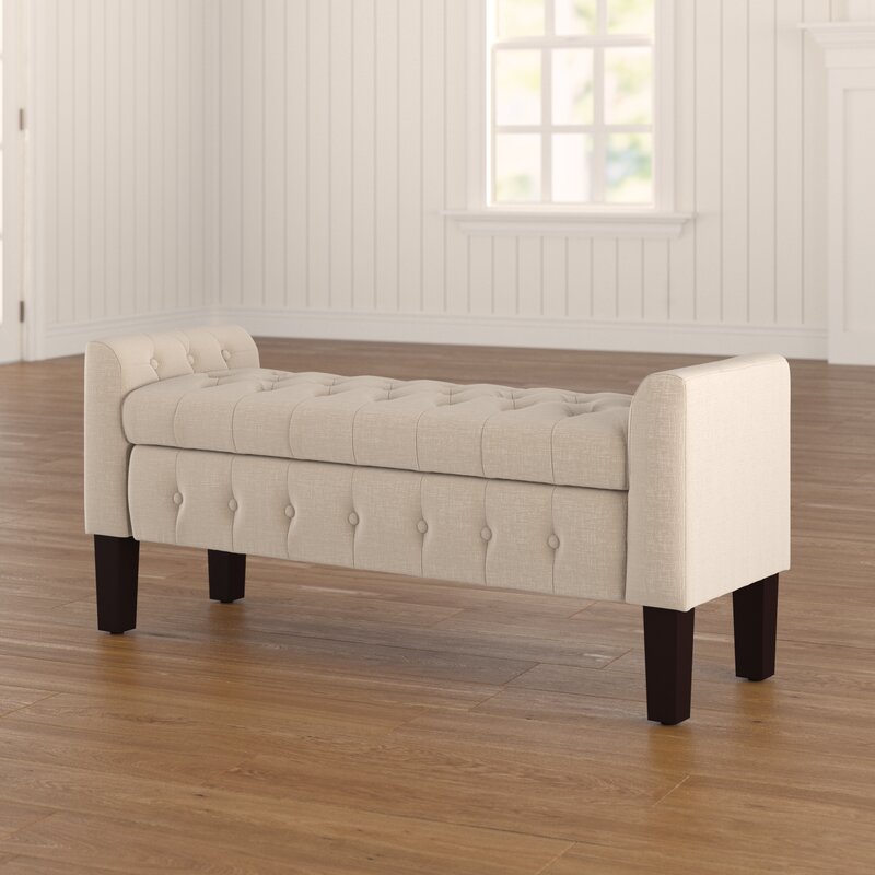 Throggs upholstered flip top on sale storage bench charlton home upholstery