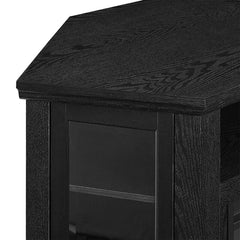 Black Tieton TV Stand for TVs up to 50" with Fireplace Included