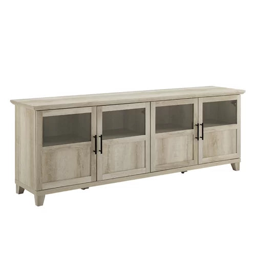 White Oak Timpson TV Stand for TVs up to 80 Eye-Catching Focal Point in your Living Room Entryway