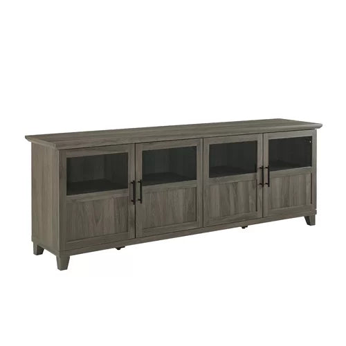 Slate Gray Timpson TV Stand for TVs up to 80'' Cable Management Adjustable Shelves