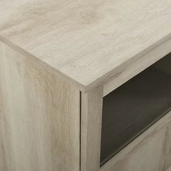 White Oak Timpson TV Stand for TVs up to 80 Eye-Catching Focal Point in your Living Room Entryway