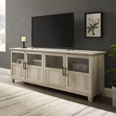 White Oak Timpson TV Stand for TVs up to 80 Eye-Catching Focal Point in your Living Room Entryway