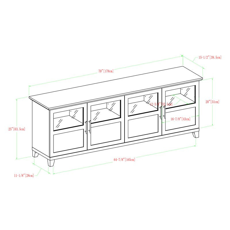 White Oak Indoor Furniture Timpson TV Stand for TVs up to 80