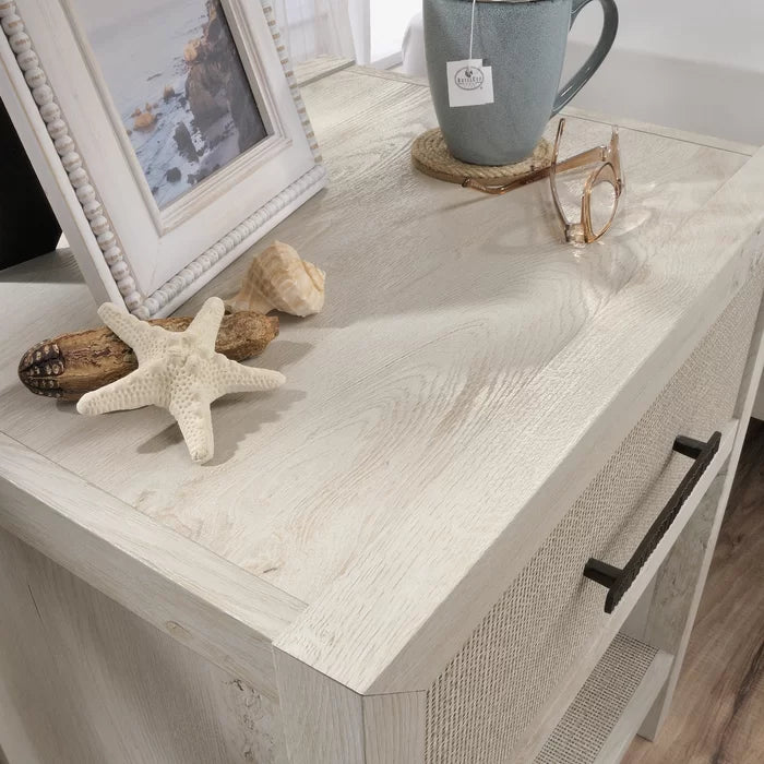 Tisdall 25.83'' Tall 1 - Drawer Nightstand in Chalked Chestnut