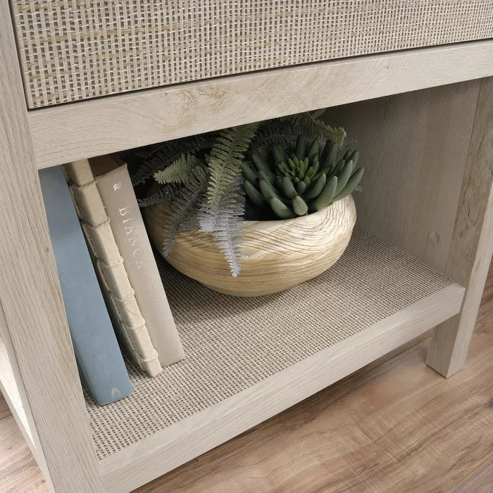 Tisdall 25.83'' Tall 1 - Drawer Nightstand in Chalked Chestnut