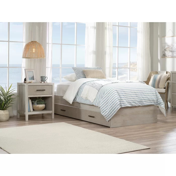 Tisdall 25.83'' Tall 1 - Drawer Nightstand in Chalked Chestnut