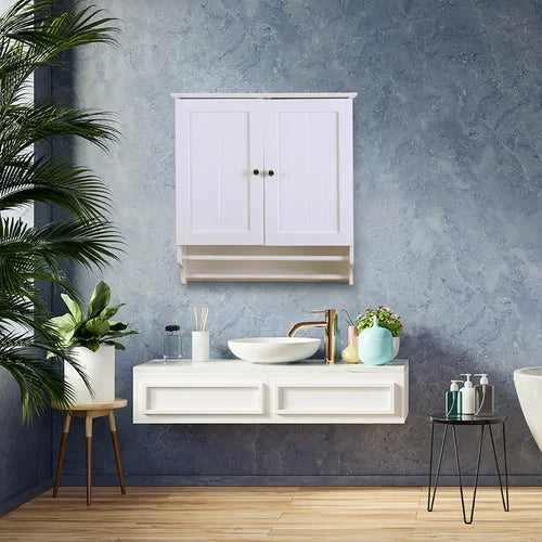 White 22.6'' W x 25.2'' H x 8.5'' D Wall Mounted Bathroom Cabinet