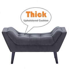 Upholstered Bench Upholstered Bench with Classic Tufted Button is Perfect for Any Bedroom, Entryway or Living Rooms