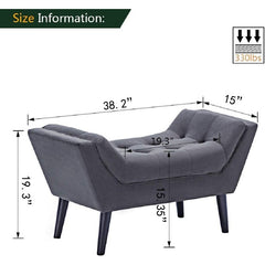 Upholstered Bench Upholstered Bench with Classic Tufted Button is Perfect for Any Bedroom, Entryway or Living Rooms