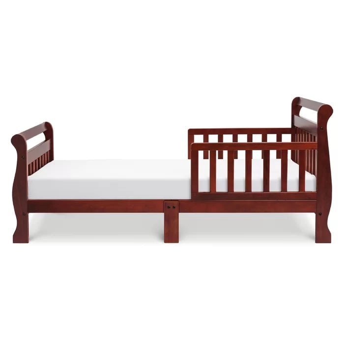 Toddler Sleigh Standard Bed Sturdy Side Rails Waterproof Mattresses
