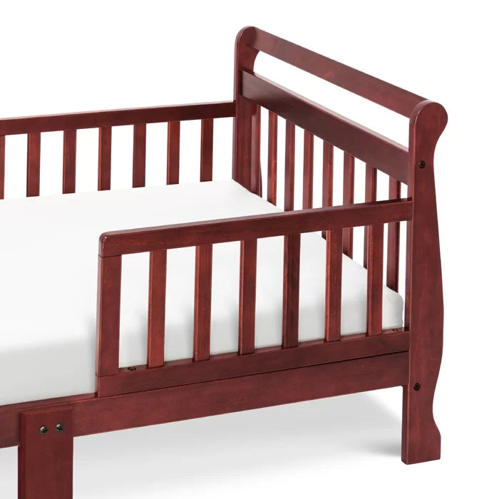 Toddler Sleigh Standard Bed Sturdy Side Rails Waterproof Mattresses