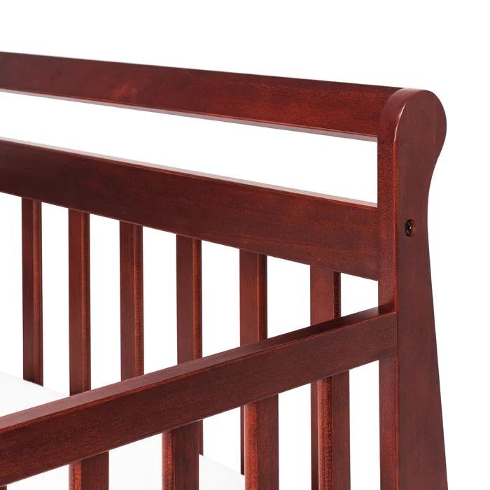 Toddler Sleigh Standard Bed Sturdy Side Rails Waterproof Mattresses