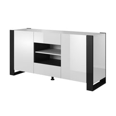 White/Black 64.5'' Wide 2 Drawer Sideboard Perfect for Those in Need of Living Room Storage Space