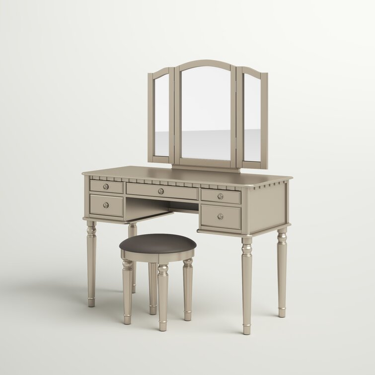 Torrance vanity set with new arrivals stool and mirror