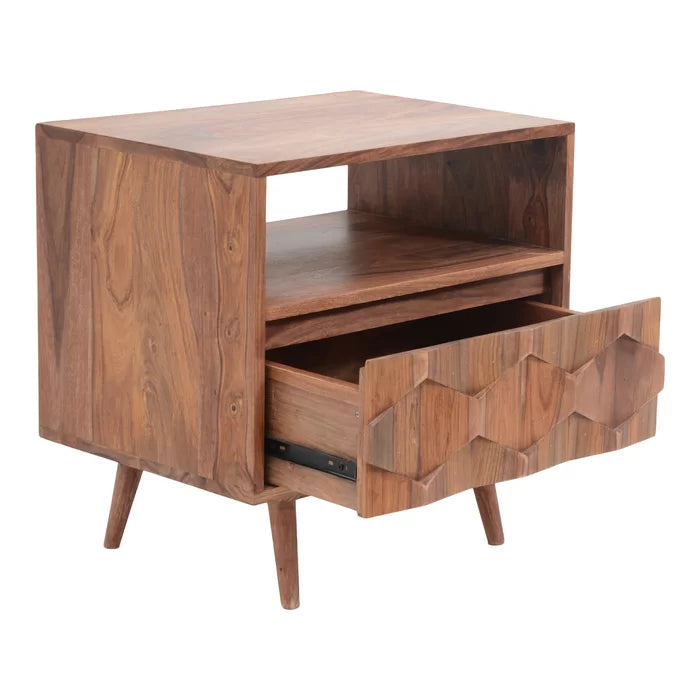 Traverse 22'' Tall 1 - Drawer Solid Wood Bachelor's Chest in Natural