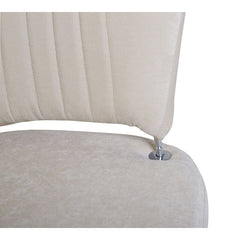 Trent 25'' Wide Side Chair Beige 100% Polyester Subtle Wingback Silhouette