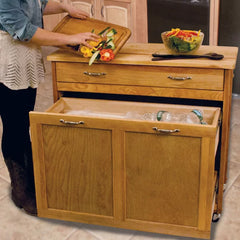 Triche 38'' Wide Rolling Kitchen Cart Removable Wheels