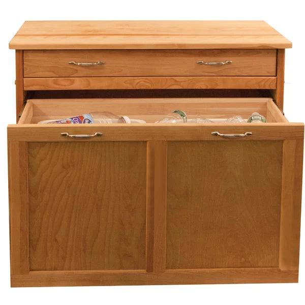 Triche 38'' Wide Rolling Kitchen Cart Removable Wheels