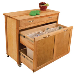 Triche 38'' Wide Rolling Kitchen Cart Removable Wheels