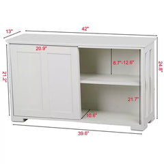 Trinh 42'' Wide Sideboard Easy Sliding Doors an Adjustable Shelf