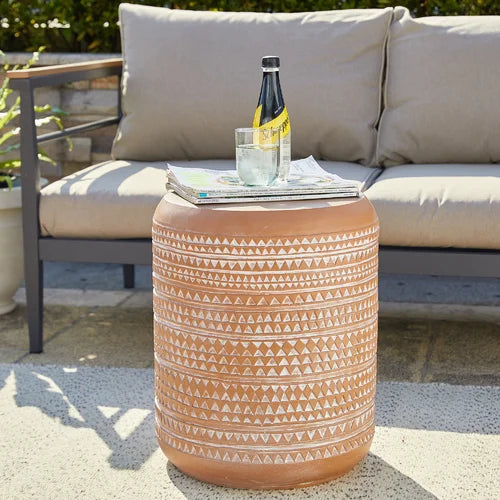 Truce 18.5'' Tall Concrete Garden Stool Very Elegant and Full of Vintage Charm