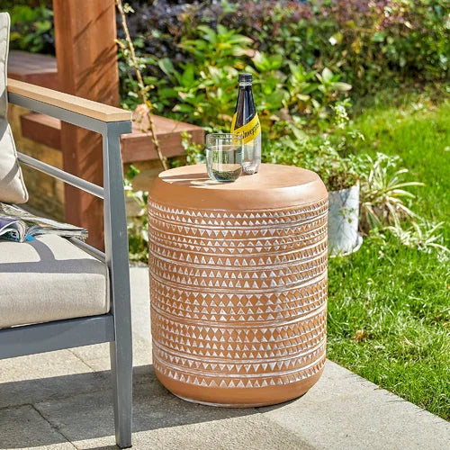 Truce 18.5'' Tall Concrete Garden Stool Very Elegant and Full of Vintage Charm
