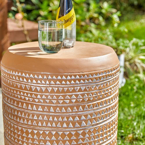 Truce 18.5'' Tall Concrete Garden Stool Very Elegant and Full of Vintage Charm