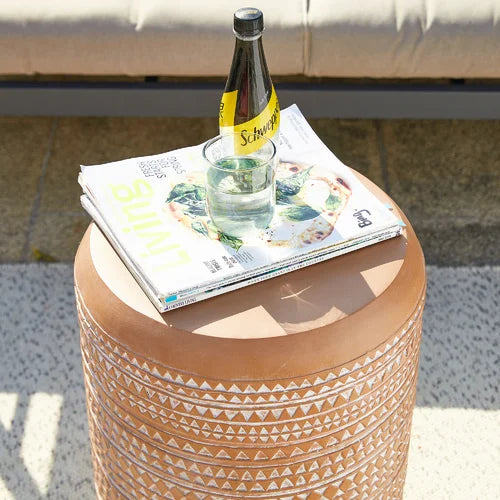 Truce 18.5'' Tall Concrete Garden Stool Very Elegant and Full of Vintage Charm
