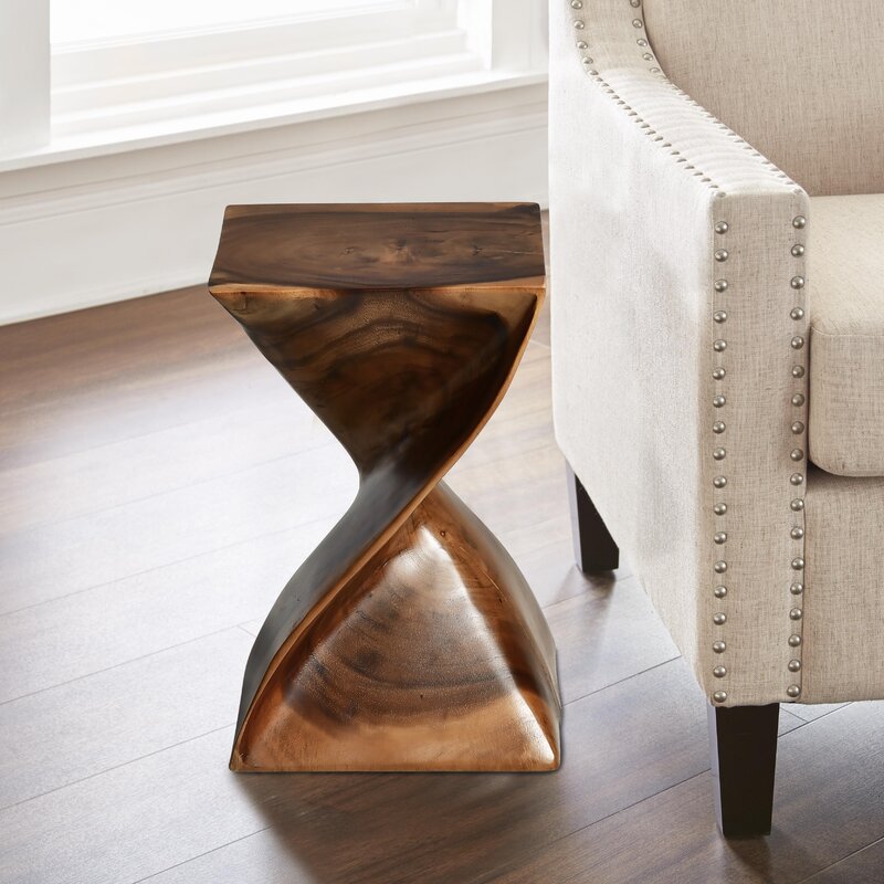 Trumbull 18'' Tall Solid Wood Tree Stump Furniture End Table