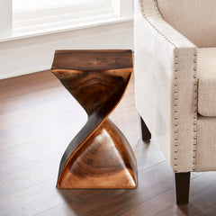 Trumbull 18'' Tall Solid Wood Tree Stump Furniture End Table