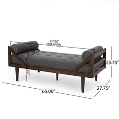 Tufted Armless Lounge Contemporary Addition to your Living Room Space Two-Armed Chaise Lounge is the Perfect Spot to Stretch Out in Relaxation