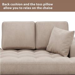 Tufted One Arm Chaise Lounge Perfect Addition To Any Living Space Looking To Add A Bit of A Traditional Flair Comfort to Any Room