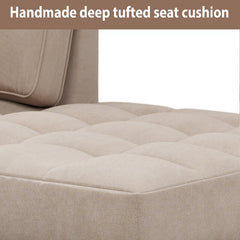 Tufted One Arm Chaise Lounge Perfect Addition To Any Living Space Looking To Add A Bit of A Traditional Flair Comfort to Any Room