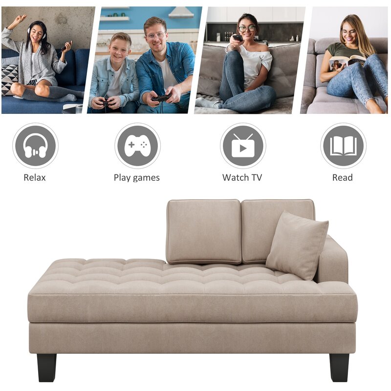 Chaise lounge best sale one arm