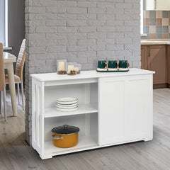 White Tuley 24.4'' Tall Wood 2 - Door Accent Cabinet Suitable For Adding More Countertop Space In Your Kitchen, Dining Room