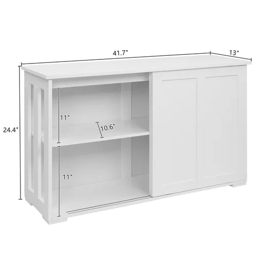 White Tuley 24.4'' Tall Wood 2 - Door Accent Cabinet Suitable For Adding More Countertop Space In Your Kitchen, Dining Room
