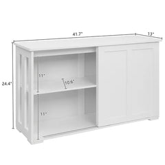 White Tuley 24.4'' Tall Wood 2 - Door Accent Cabinet Suitable For Adding More Countertop Space In Your Kitchen, Dining Room