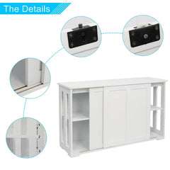 White Tuley 24.4'' Tall Wood 2 - Door Accent Cabinet Suitable For Adding More Countertop Space In Your Kitchen, Dining Room