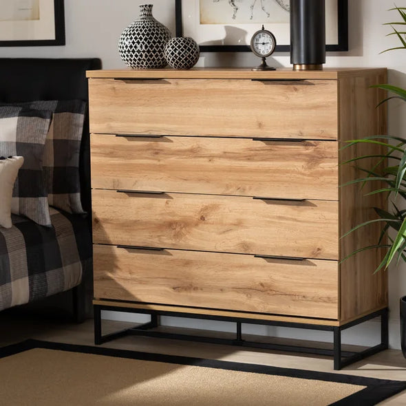Tulum 4 Drawer 38.58'' W SoliD Wood Chest Modern and Contemporary Design