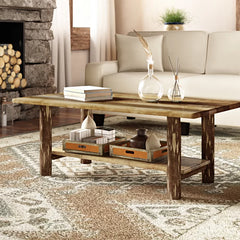 Tustin Solid Wood 4 Legs Coffee Table Perfect for Living Room