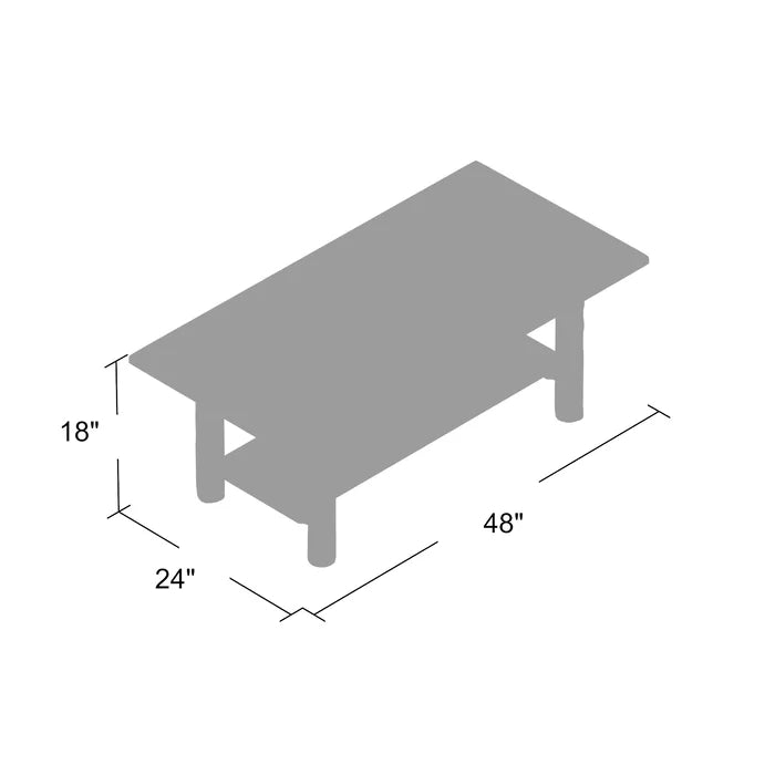 Tustin Solid Wood 4 Legs Coffee Table Perfect for Living Room
