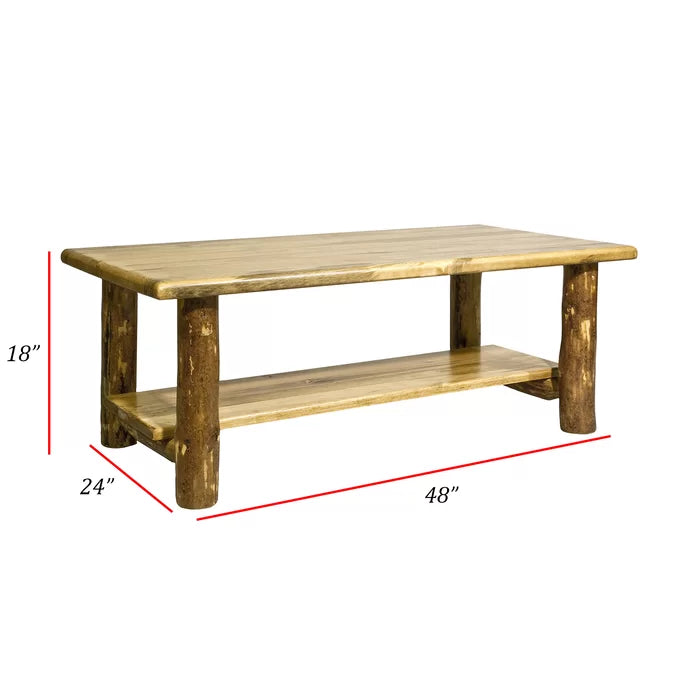 Tustin Solid Wood 4 Legs Coffee Table Perfect for Living Room