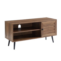 Rustic Oak Tv Stand For Tvs Up To 48" Mid Century Modern Flair Indoor Design