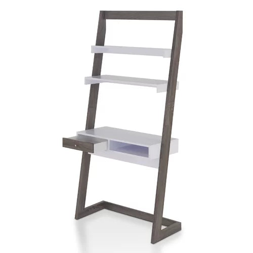 Gray Ladder Desk Turn Any Empty Wall Into A Modern Home Office Or Study Space