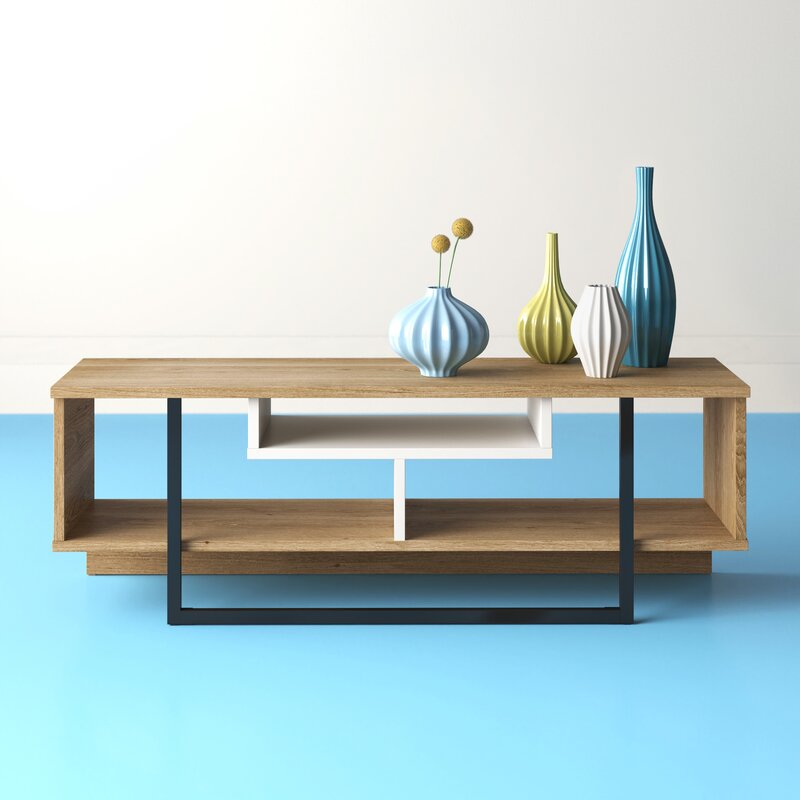 1 White/Oud Oak Twila TV Stand for TVs up to 55"