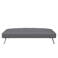 Twin 66.1'' Wide Tufted Back Convertible Sofa Charcoal 100%