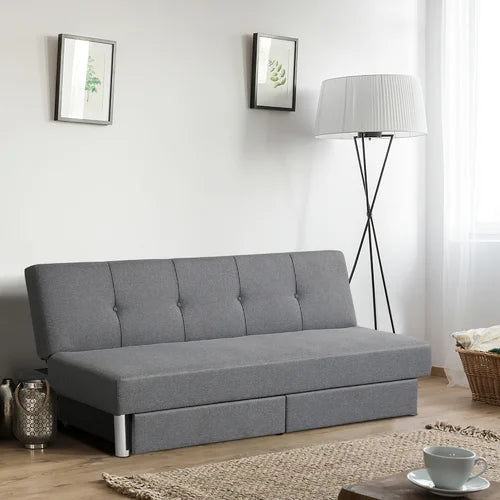 Twin 70'' Wide Tight Back Convertible Sofa with Storage Easily Removed